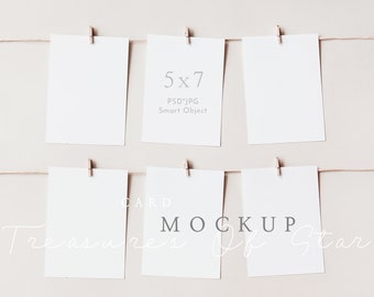 Seating Card Mockup, Seating Chart Mockup, Wedding Stationery Mockup, Hanging Card Mockup, Table Card Mockup, Game Card Mockup, 5x7 Card