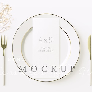 Download Wedding Menu Mockup Menu Mockup Program Mockup Wedding | Etsy