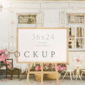 Welcome Sign Mockup, Easel Sign Mockup, Frame Easel Mockup, 36x24 Mockup, Sign Mockup, Wedding Mockup, Seating Chart Mockup, Poster Mockup