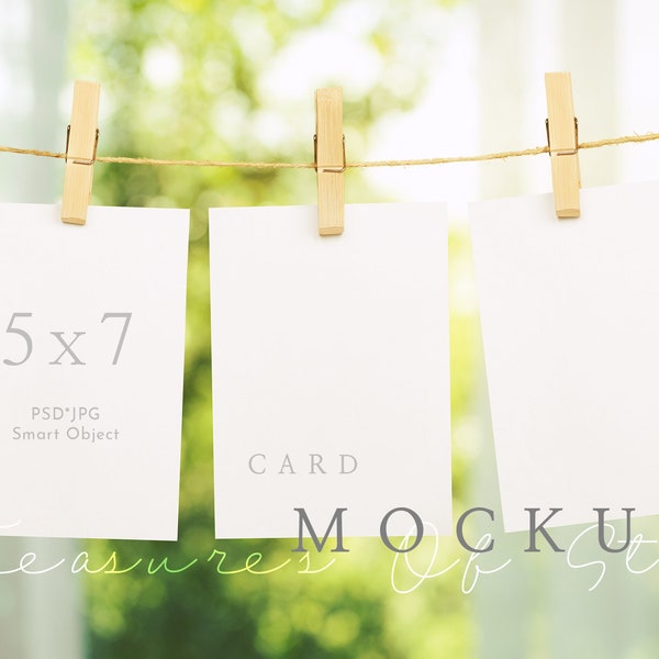 3 Hanging Card Mockup, Seating Card Mockup, Seating Chart Mockup, Wedding Stationery Mockup, Table Card Mockup, Game Card Mockup, PSD Mockup