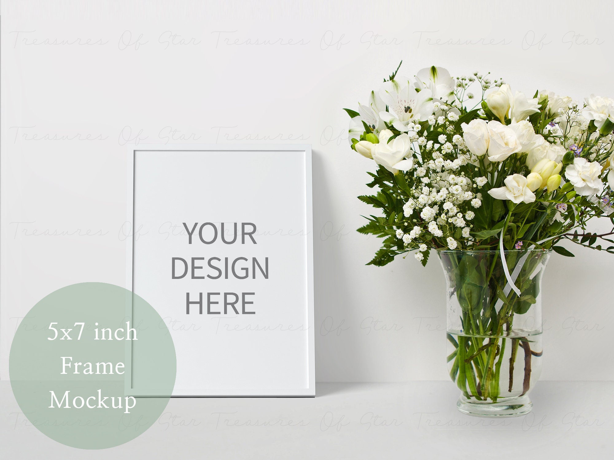 Download 5x7 Table Number Frame Mockup Tabletop Wedding Sign Mockup ...