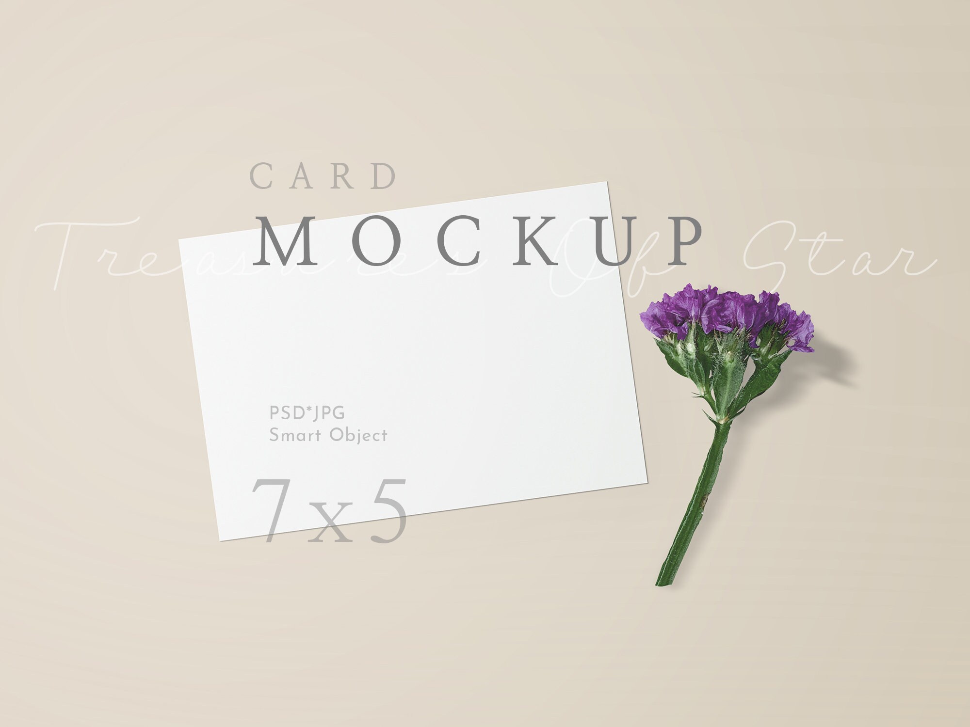 Download Card Mockup 5x7 Card Mockup Minimalist Mockup Simple | Etsy