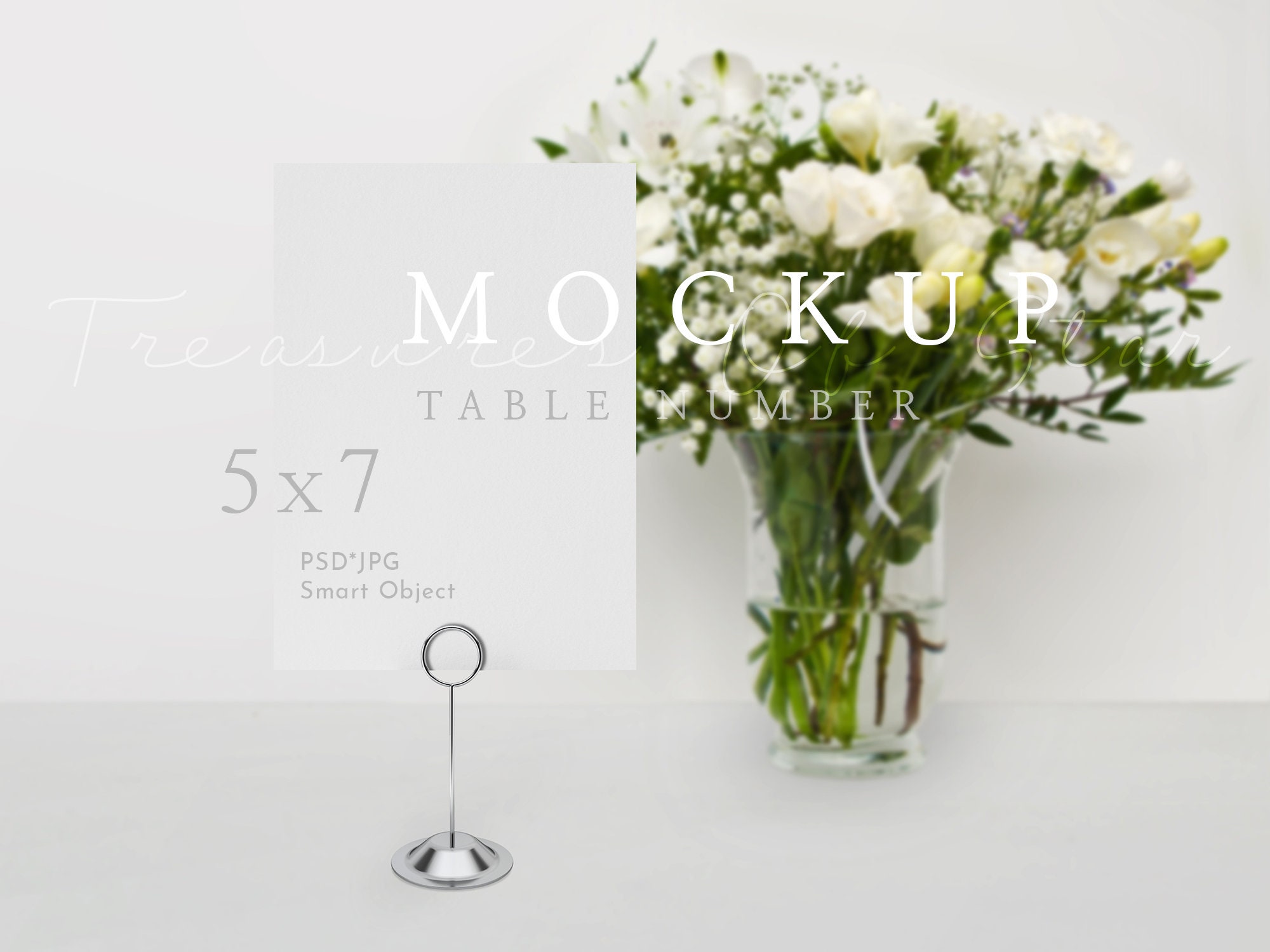 5x7 Table Number Card Mockup Place Card Mockup Wedding | Etsy