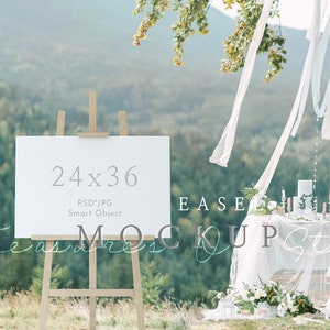 Welcome Sign Mockup, Easel Sign Mockup, Wedding Easel Mockup, 36x24 Mockup, Sign Mockup, Wedding Mockup, Seating Chart Mockup, Poster Mockup