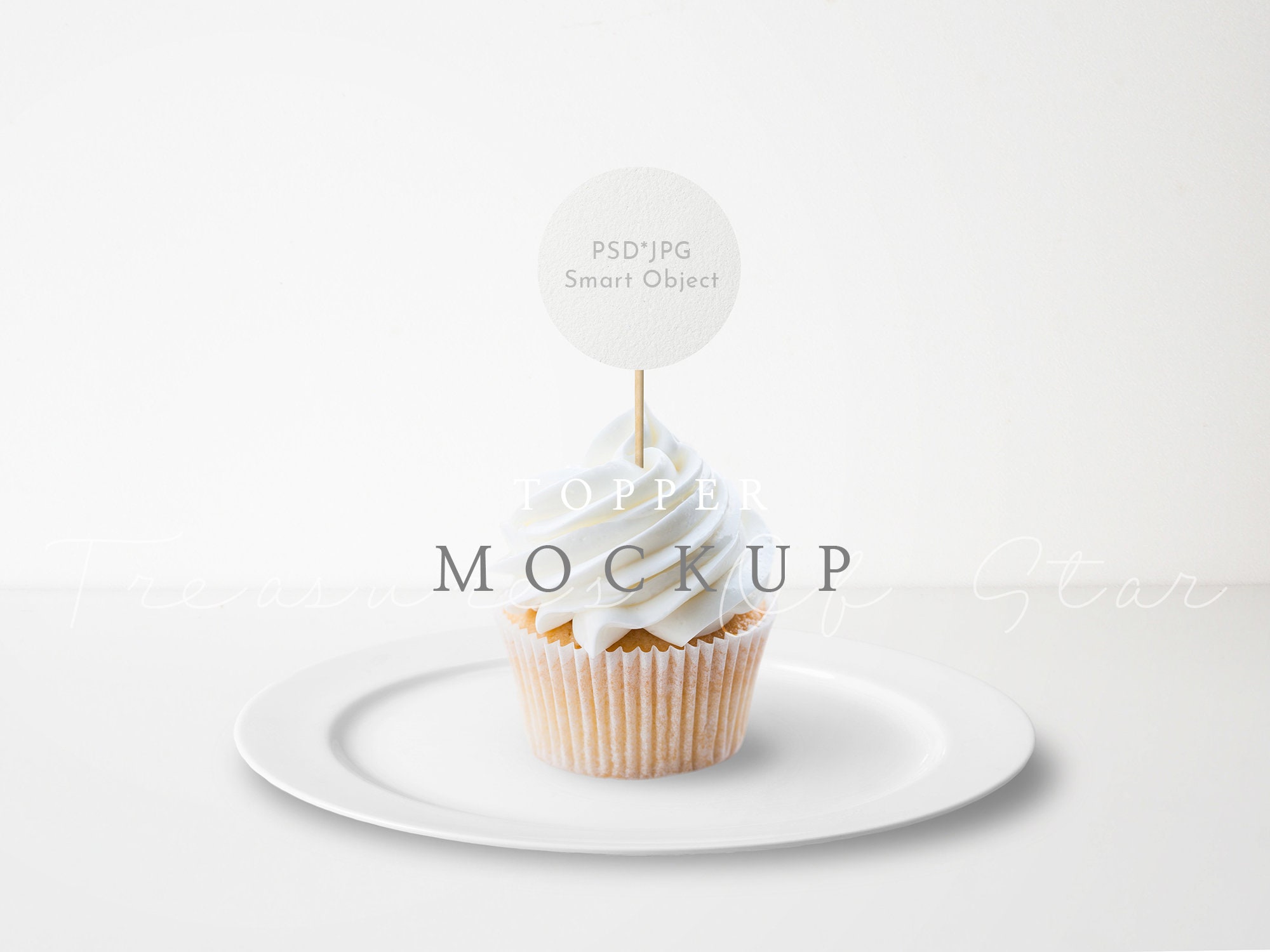 Download Cupcake Topper Mockup Cupcake Mockup Topper Mockup Circle Etsy