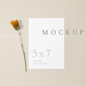Uitnodigingskaart Mockup, Card Mockup, Greeting Card Mockup, 5x7 Card Mock Up, PSD Card Mockup, Smart Object Card Mockup, Styled Card Mockup