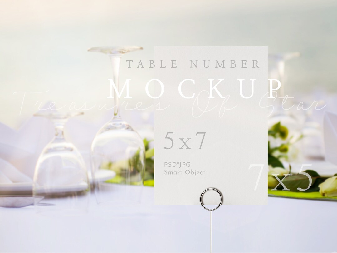 Table Card Mockup, Table Number Mockup, Place Card Mockup, Wedding
