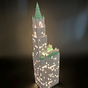 Woolworth Building Light Up Model- 3D Printed