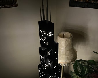 Modelo iluminado de la Torre Sears - Impresión 3D