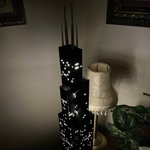 Sears Tower Light Up Model- 3D Printed (First Edition)