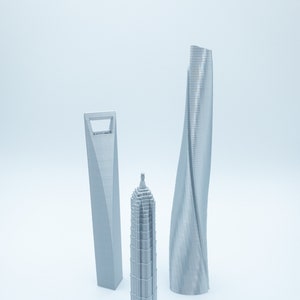 Shanghai Skyscraper Models- 3D Printed 3 Pack