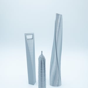 Modèles de gratte-ciel de Shanghai - Lot de 3 imprimés en 3D