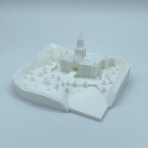 Peach's Castle N64 3D Printed Model image 1