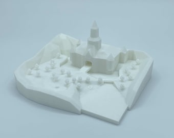 Peach's Castle N64 3D Printed Model