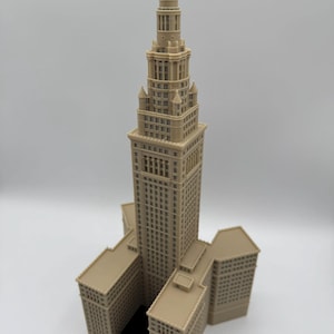 Cleveland Terminal Tower Model- 3D Printed Full Color image 3
