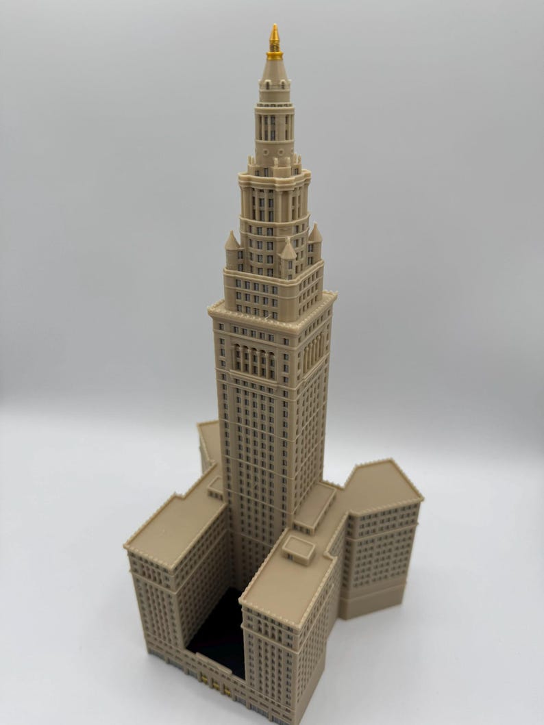 Cleveland Terminal Tower Model- 3D Printed Full Color image 3