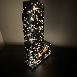30 Rockefeller Plaza Small Light Up Model- 3D Printed image 3