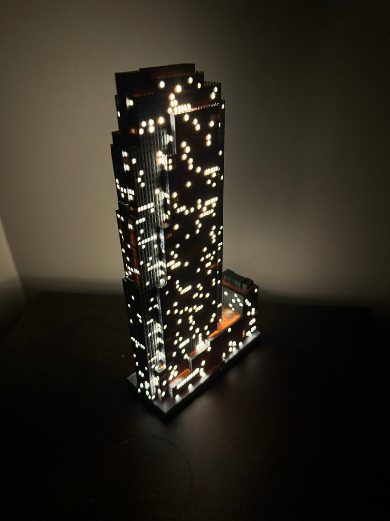 30 Rockefeller Plaza Small Light Up Model- 3D Printed image 3