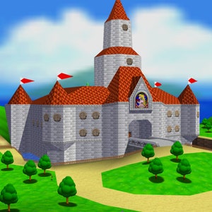 Peach's Castle N64 3D Printed Model image 2
