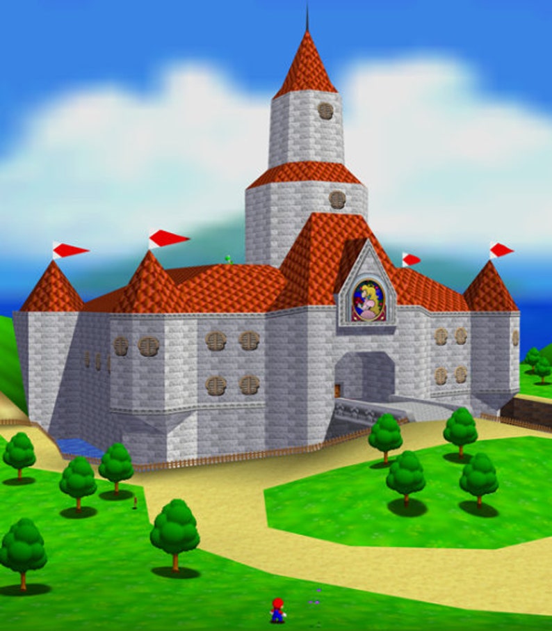 Peach's Castle N64 3D Printed Model image 2