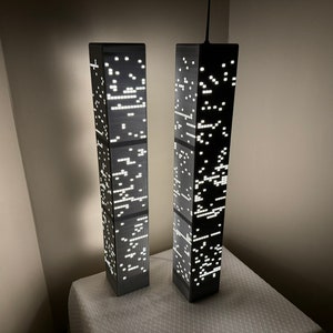 Modelo iluminado de las Torres Gemelas - Impreso en 3D