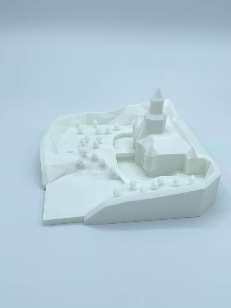 Peach's Castle N64 3D Printed Model image 3