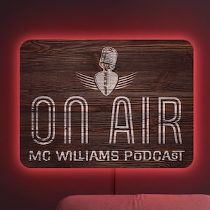 On air neon sign, Custom on air sign, Podcast neon sign, On air name sign, On air wall art, Live streaming sign, Podcast decor, On air decor