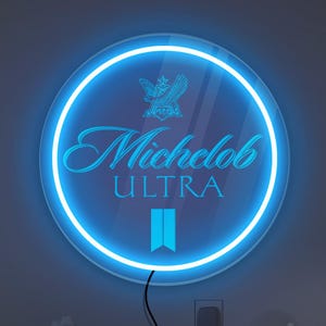 Letrero de neón Michelob Ultra, logotipo de Michelob Ultra iluminado, letrero de cerveza Michelob para regalar, decoración de letrero de neón para bar, letrero de neón para pub, decoración artística de Michelob Ultra