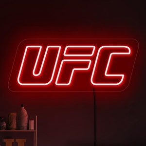 UFC neon sign, UFC logo, Ufc led sign, Fighting neon sign, Boxing neon sign, GYM neon sign, Ufc gift, Fighting wall decor, Ufc art decor