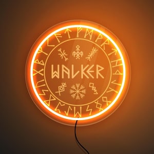 Personalized runes name sign, Viking name sign, Runes neon sign,Viking neon sign,Man cave led sign,Man cave sign light up,Viking runes light
