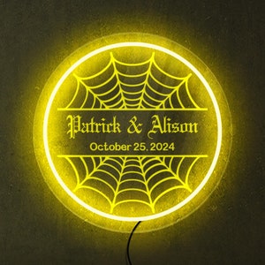 Gothic wedding sign neon, Custom wedding led sign, Spooky wedding decor, Goth wedding decor, Gothic couple gift, Goth themed decor