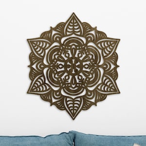 Wood mandala wall art, Lotus wall decor, Wood flower wall art, Yoga wall art, Meditation wall art, Wooden boho wall art, Bohemian wall art
