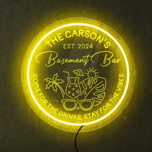 Placa de neon para bar no porão, Placa de neon personalizada para bar no porão, Placa de neon personalizada para bar em casa, Placa de neon para bar speakeasy, Placa de neon para caverna do homem, Decoração para placa de nome de bar