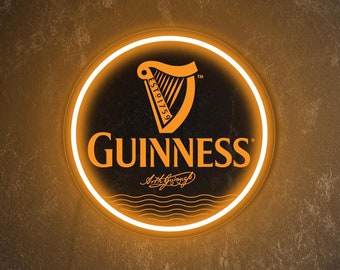 Guinness Neon Sign, Guinness Led Sign, Beer Light up Sign