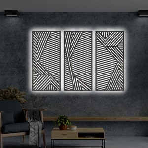Simple Fancy LED Panel with - WHI Wooden Home Interior