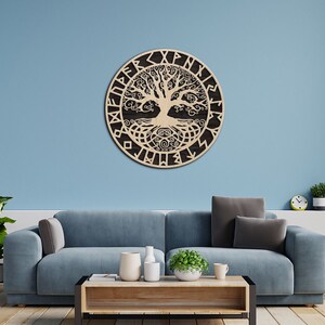 Yggdrasil wall art, Yggdrasil wall hanging, Yggdrasil wood sign, Celtic tree of life wall art, Celtic tree of life wood, Tree of life wood