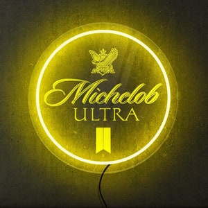 Letrero de neón de cerveza ultra Michelob, letrero de luz ultra Michelob, letrero LED ultra Michelob, letrero de neón para bar en casa, lámpara de cerveza para bar, letrero de neón para pub