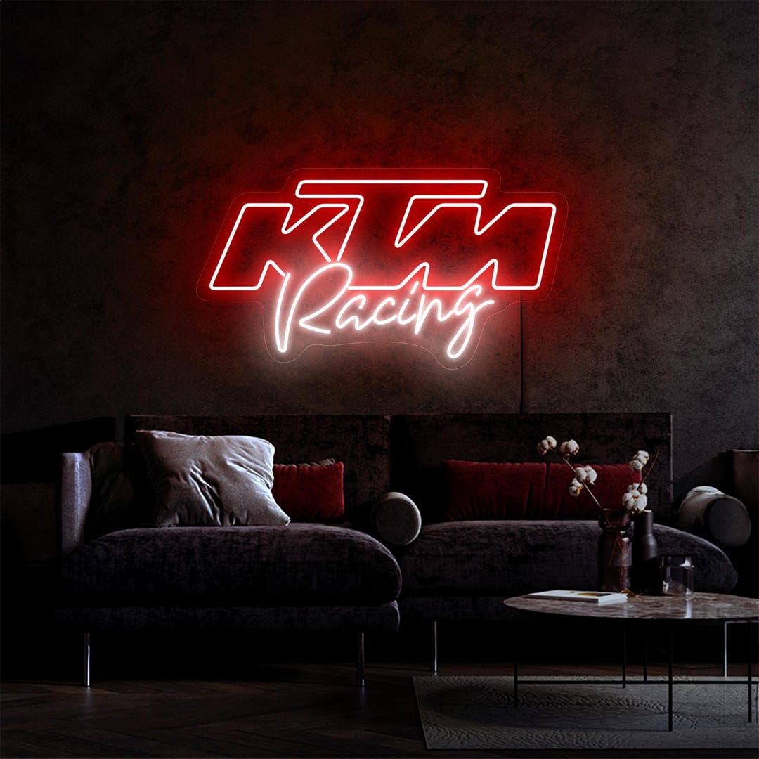 KTM Neon Sign, KTM Racing Sign, Motorcycle Neon Sign Decor, KTM Logo ...