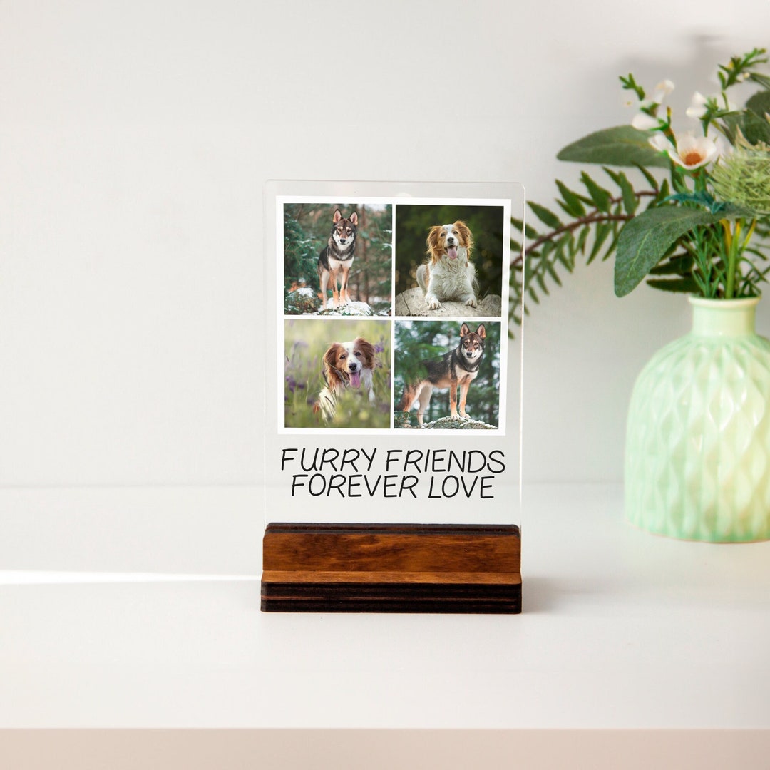 Dog Memorial Photo Collage Custom Dog Photo Frame Memorial Etsy