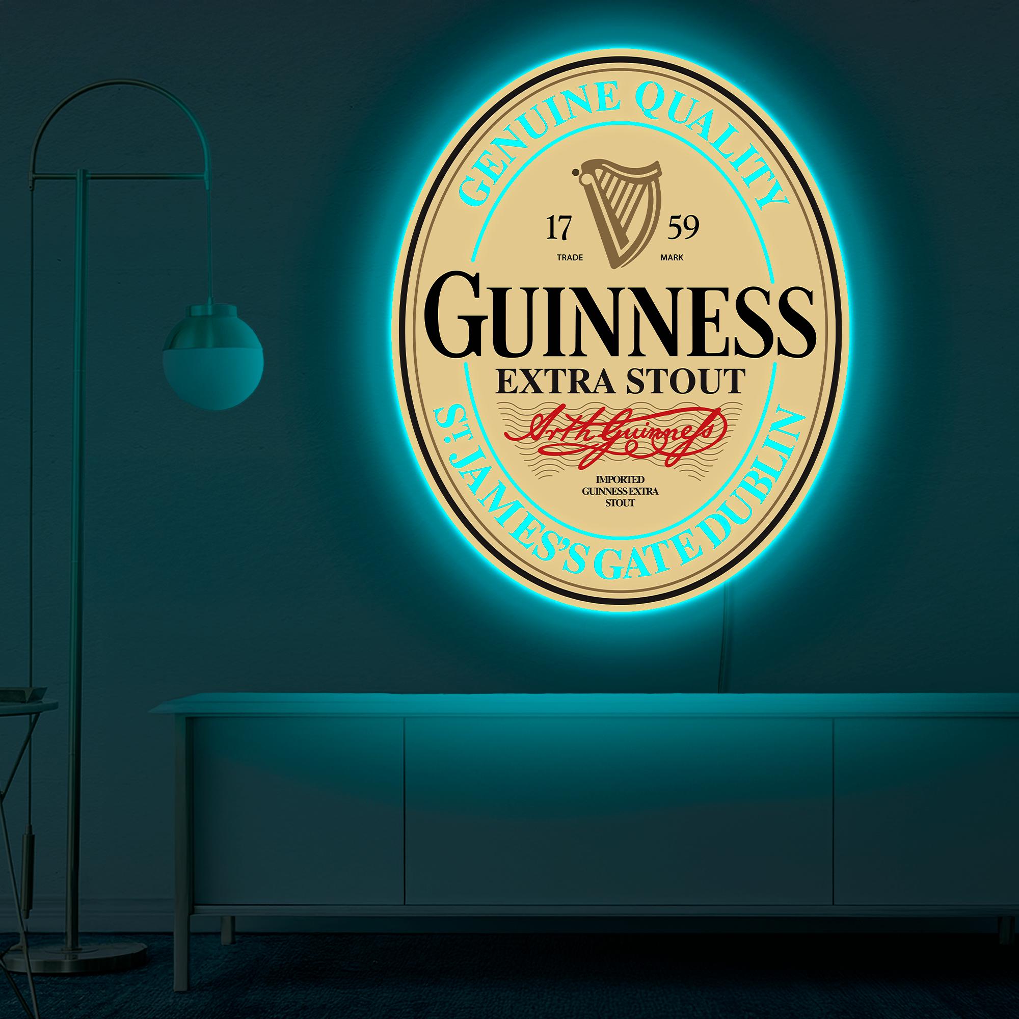 ギネスのネオンサイン、ギネスビールのサイン、ギネスのLEDサイン