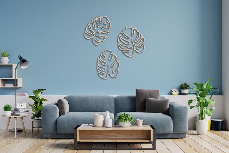 Monstera Leaf Wall Art Monstera Leaf Wall Decor Monstera Etsy