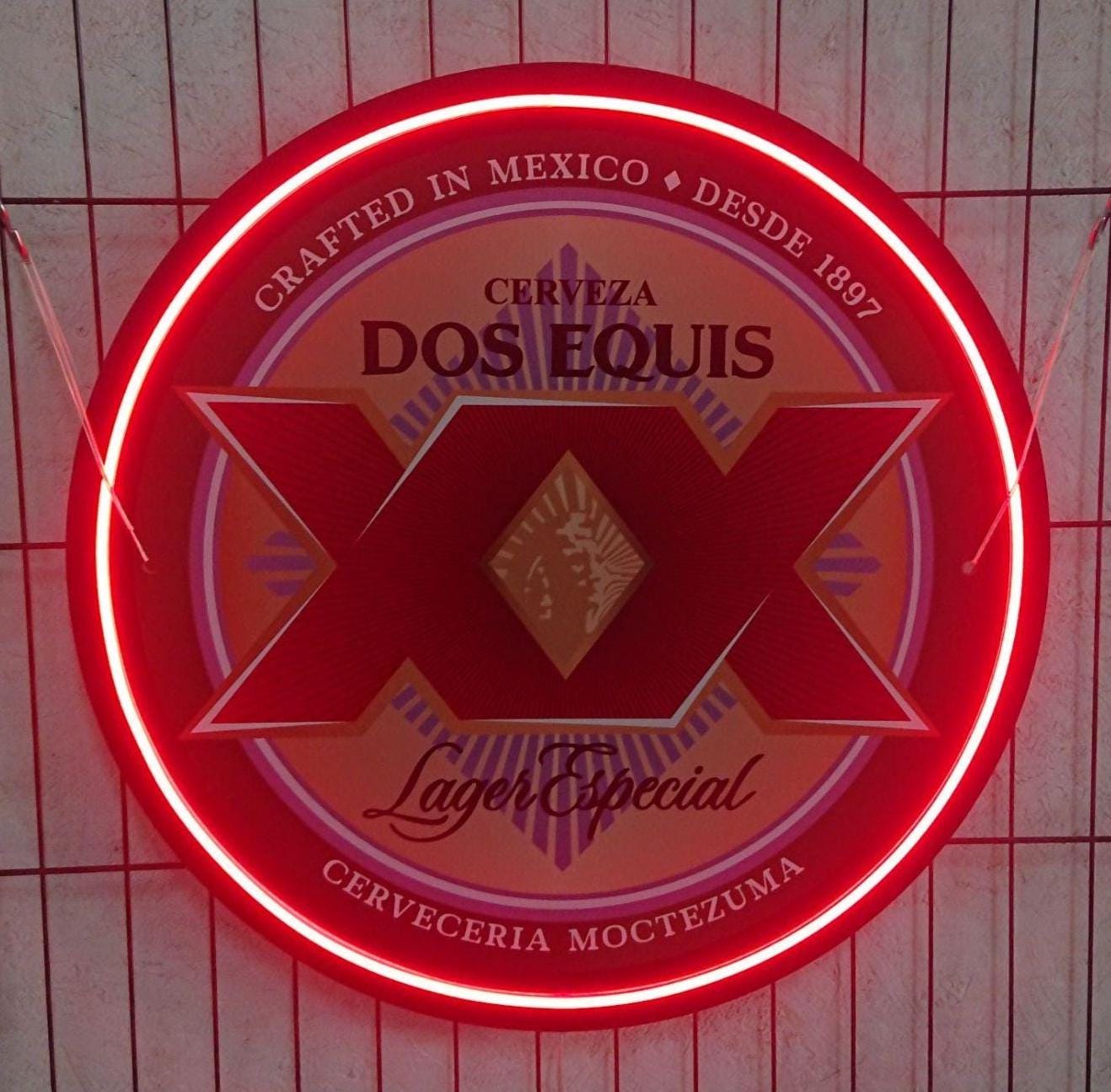 Dos Equis Neon Sign, Dos Equis Logo, Dos Equis Led Sign, Beer Neon