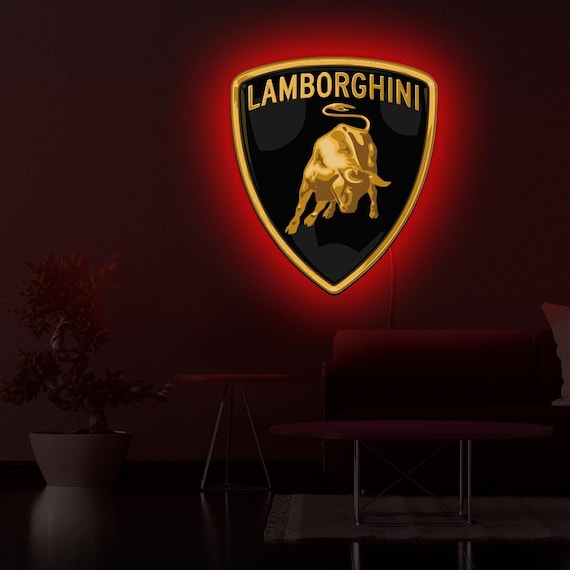 Lamborghini Neon Sign, Lamborghini Logo, Lamborghini Led Sign