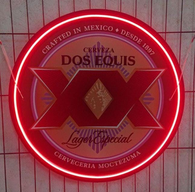 アート・デザイン・音楽 DOS Logos Dos Equis Neon Sign, Dos Equis Logo, Dos Equis Led Sign, Beer Neon