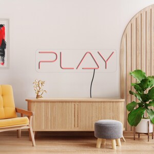 Play Neon Sign, Play Led Sign, Game Room Neon Sign, Playroom Neon Sign ...