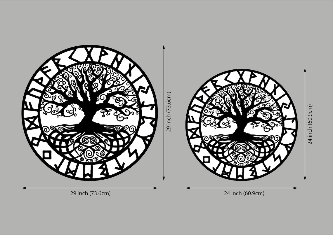 Yggdrasil Wall Art Yggdrasil Wall Hanging Yggdrasil Wood Etsy