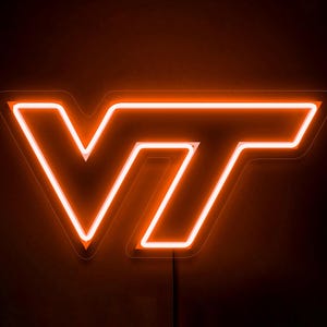 Virginia Tech neon sign, VT neon sign, Virginia Tech light sign, Hokies neon sign, Virginia Tech Hokies gift, Virginia Tech Hokies art decor