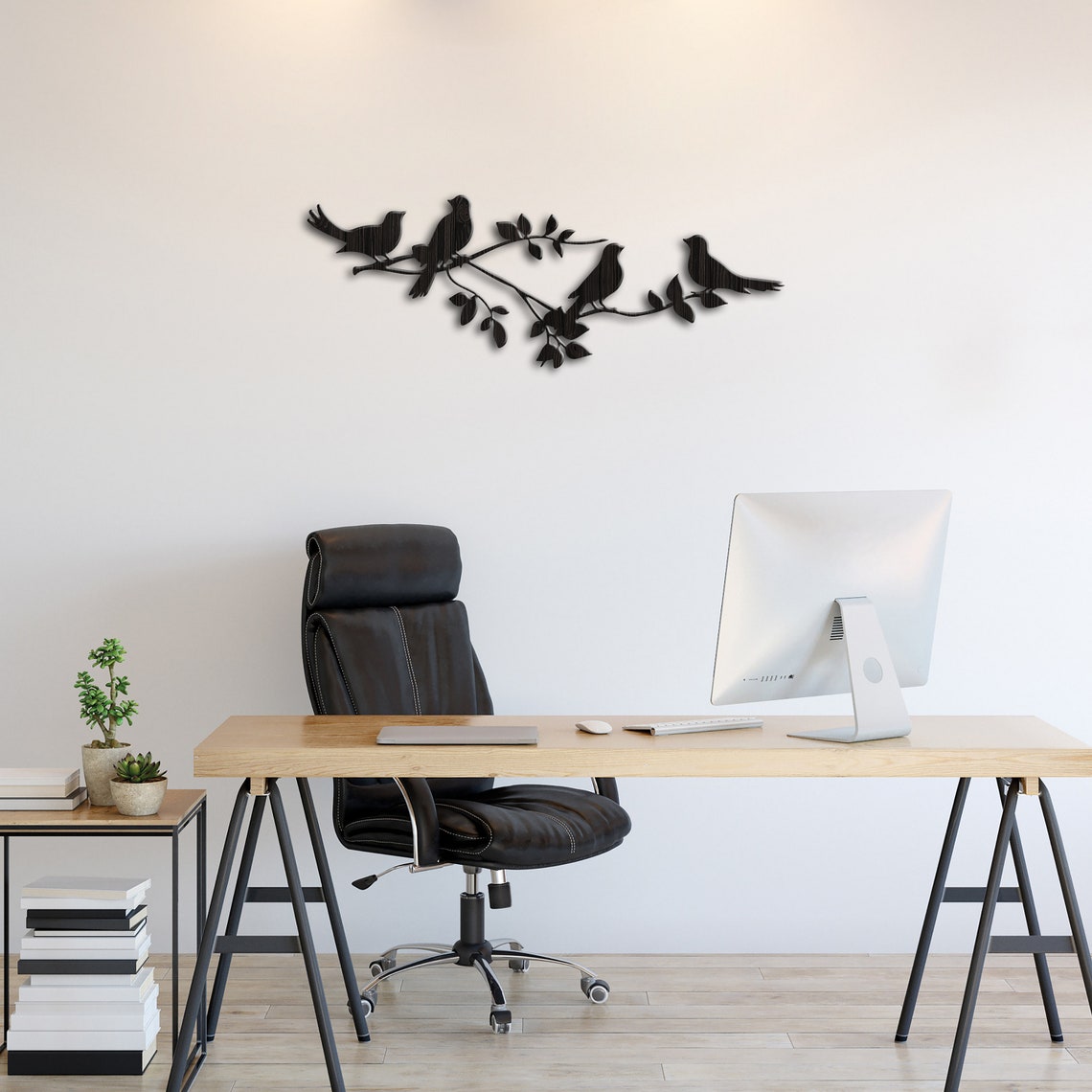 Birds on Branch Wall Art Birds on Branch Hanging Birds Wood Etsy