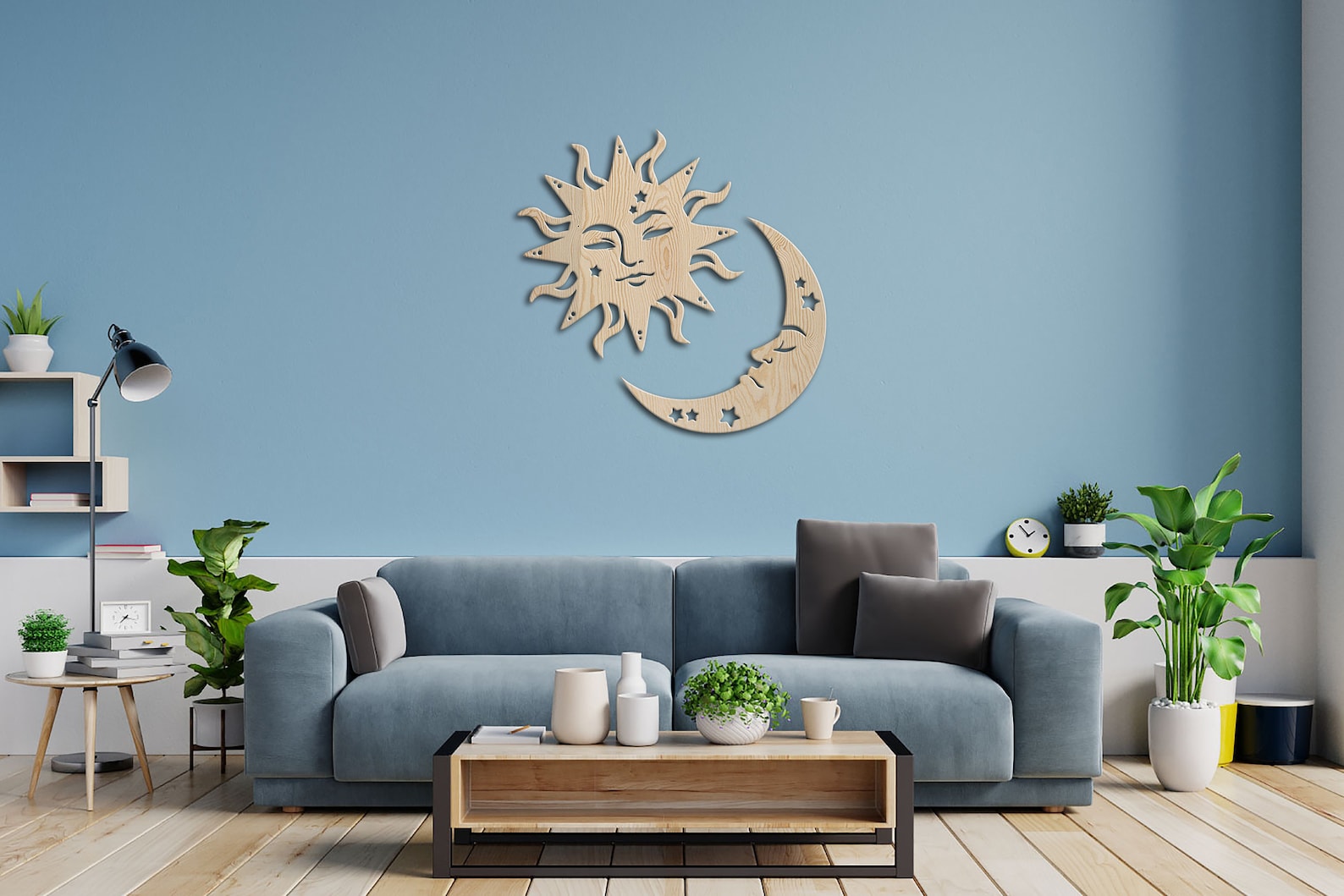 Sun and moon wall art Sun and moon wall decor Sun and moon Etsy