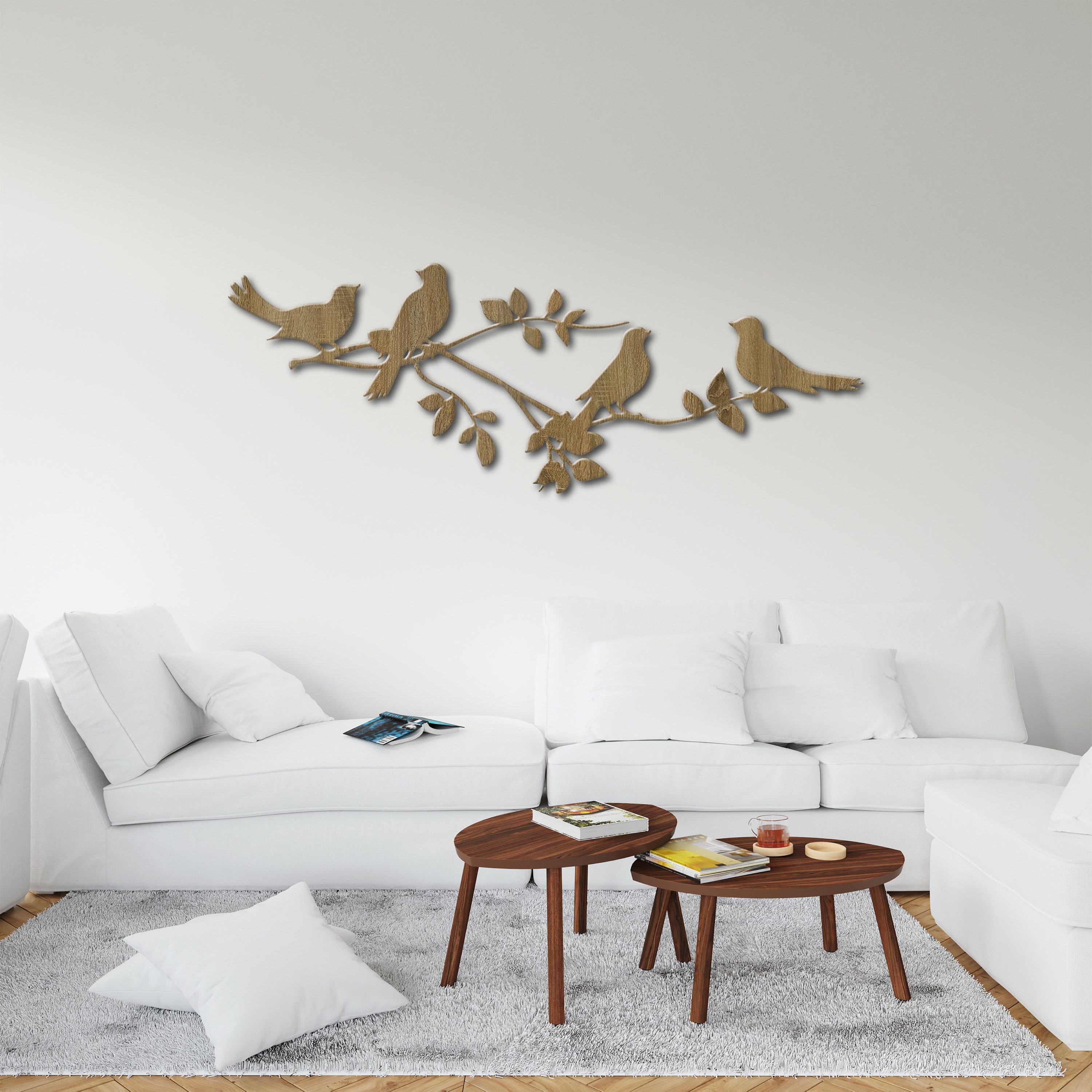 Birds on Branch Wall Art Birds on Branch Hanging Birds Wood Etsy
